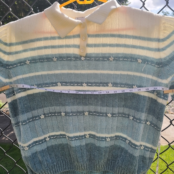 Vintage cozy and soft beaded sweater with shoulder pads - L - Picture 3 of 7